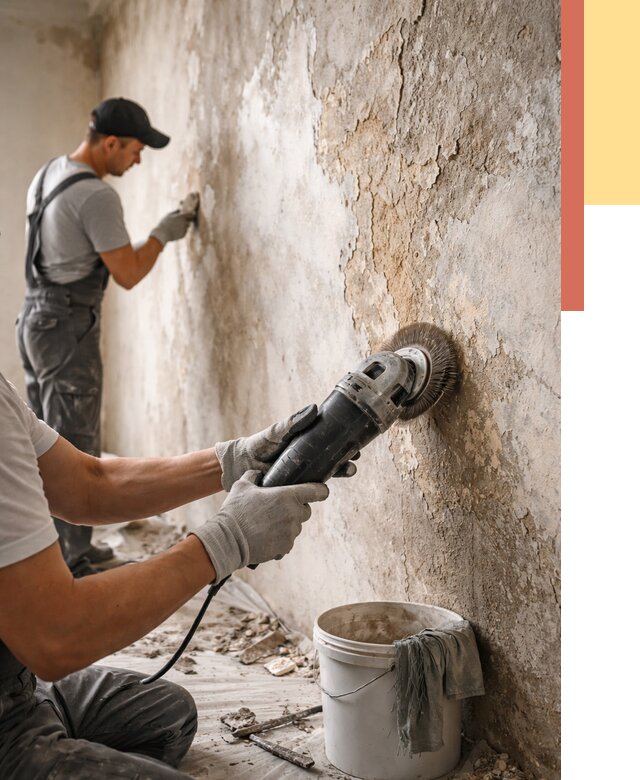 Снятие и удаление краски со стен в Мытищах от 2133 руб. — ОТДЕЛОЧНИК-Мтщ