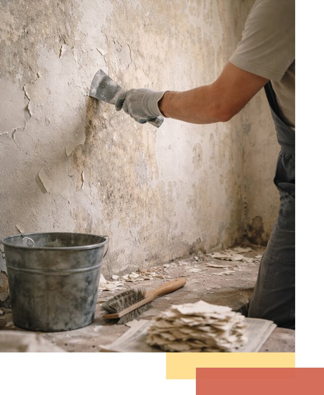 Удаление старой краски со стен в Мытищах качественно и быстро