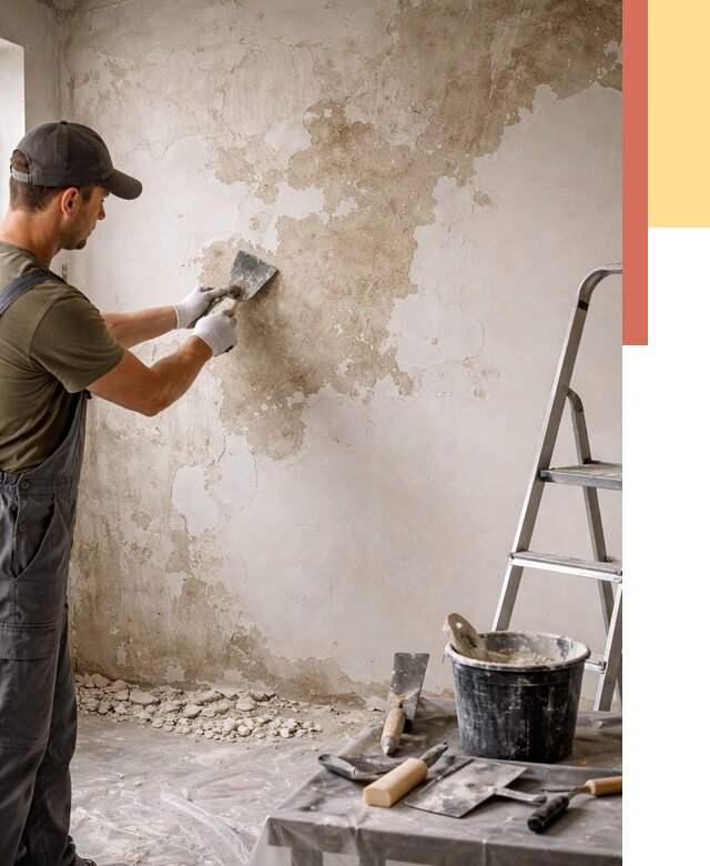 Снятие старой шпаклевки в Мытищах от 1879 руб. — быстро и недорого | ОТДЕЛОЧНИК-Мтщ