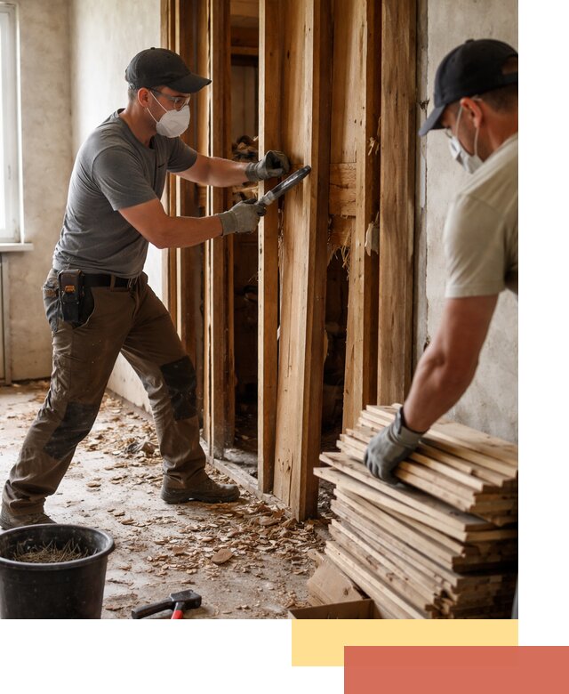 Демонтаж деревянных перегородок в Мытищах быстро и аккуратно