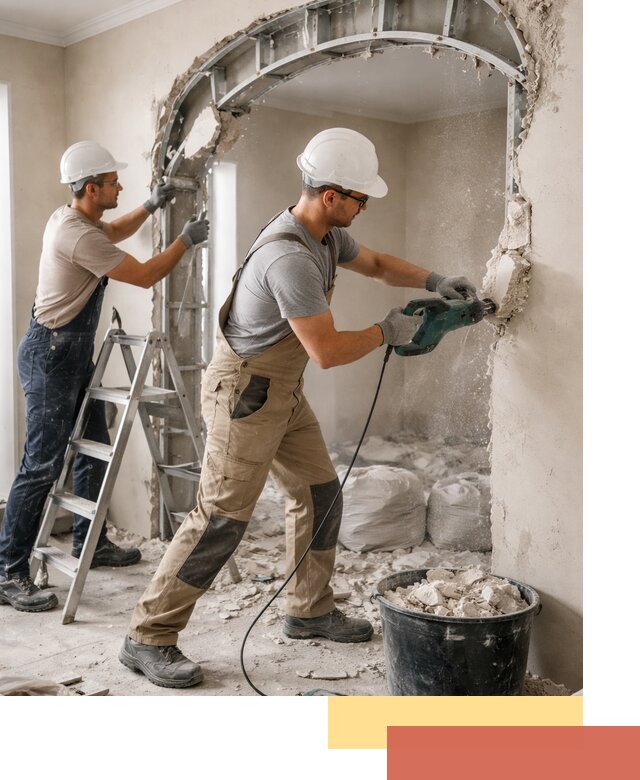 Демонтаж гипсокартонной арки в Мытищах быстро и аккуратно