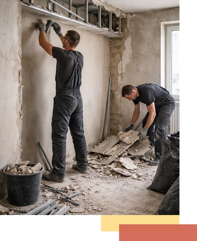 Демонтаж короба из гипсокартона в Мытищах быстро и аккуратно