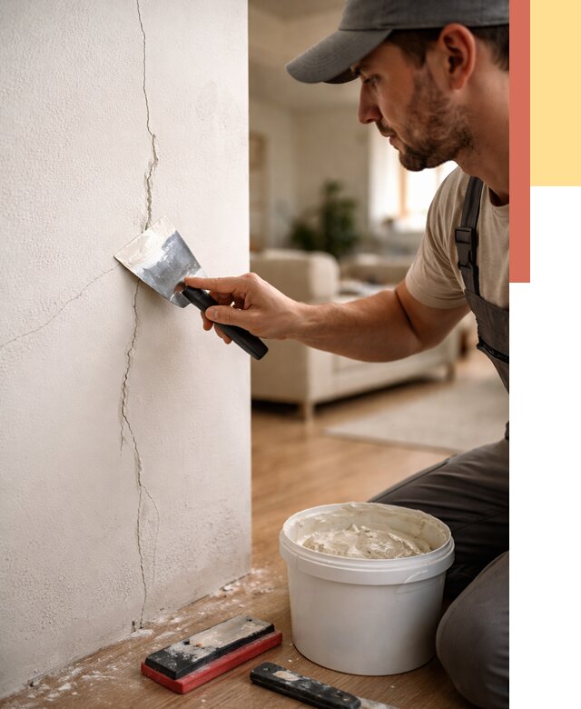 Заделка трещин и сколов в Мытищах от 2488 руб. — быстро и недорого | ОТДЕЛОЧНИК-Мтщ