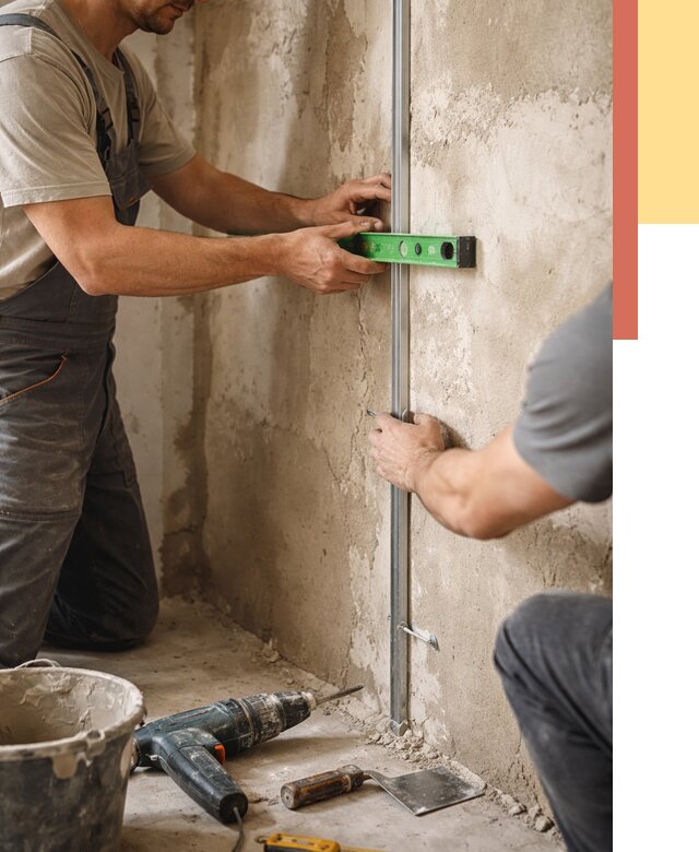 Установка штукатурных маяков в Мытищах от 7109 руб. — быстро и недорого | ОТДЕЛОЧНИК-Мтщ