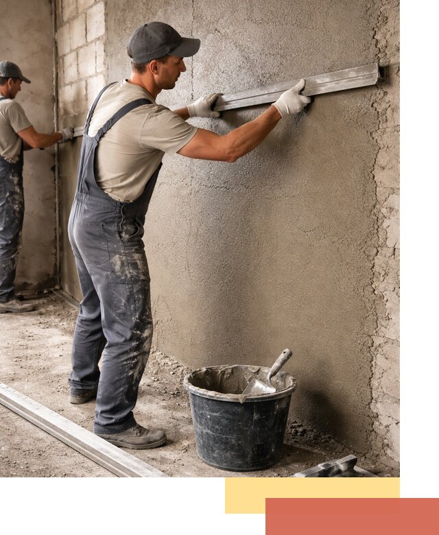 Штукатурка стен цементно-песчаная в Мытищах профессионально