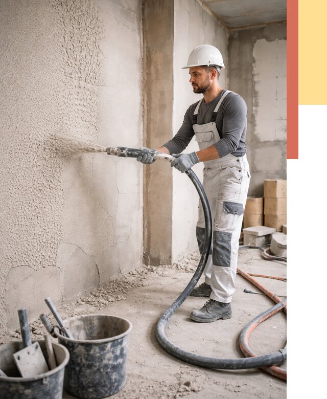 Машинная штукатурка стен в Мытищах под ключ от 6601 руб./м2 | ОТДЕЛОЧНИК-Мтщ