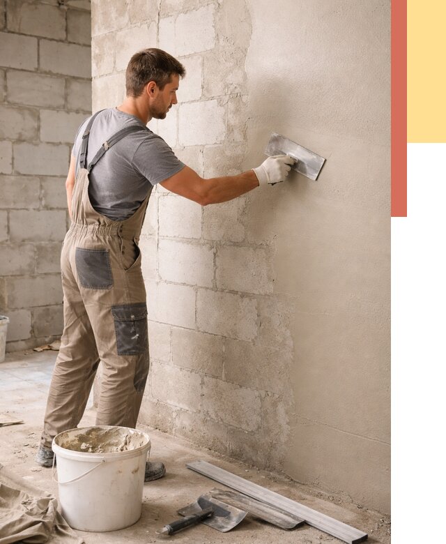 Штукатурка стен из газобетона в Мытищах от 2133 руб./м2 — быстро и недорого | ОТДЕЛОЧНИК-Мтщ