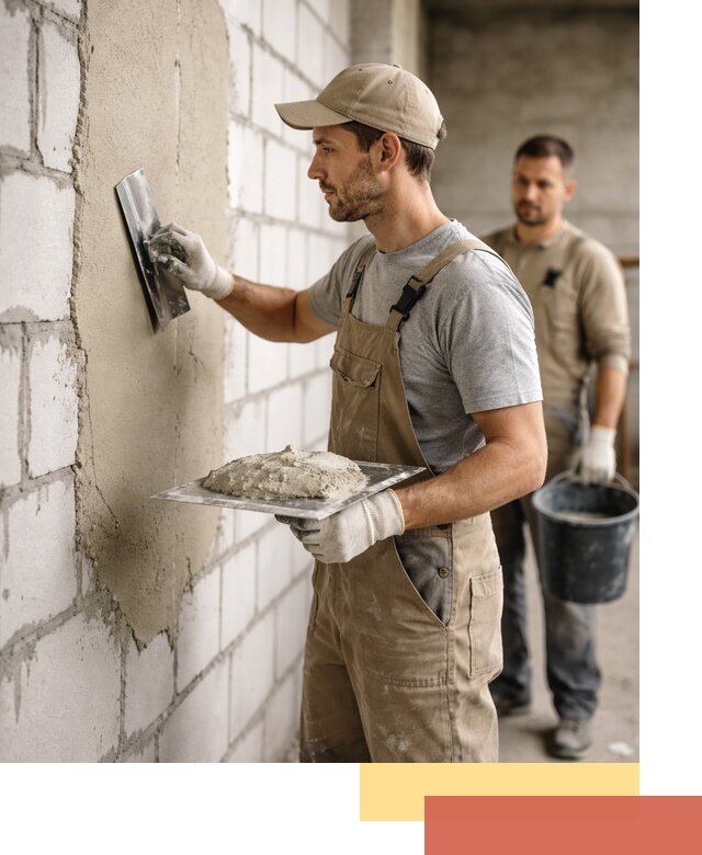 Штукатурка стен из газобетона в Мытищах под ключ