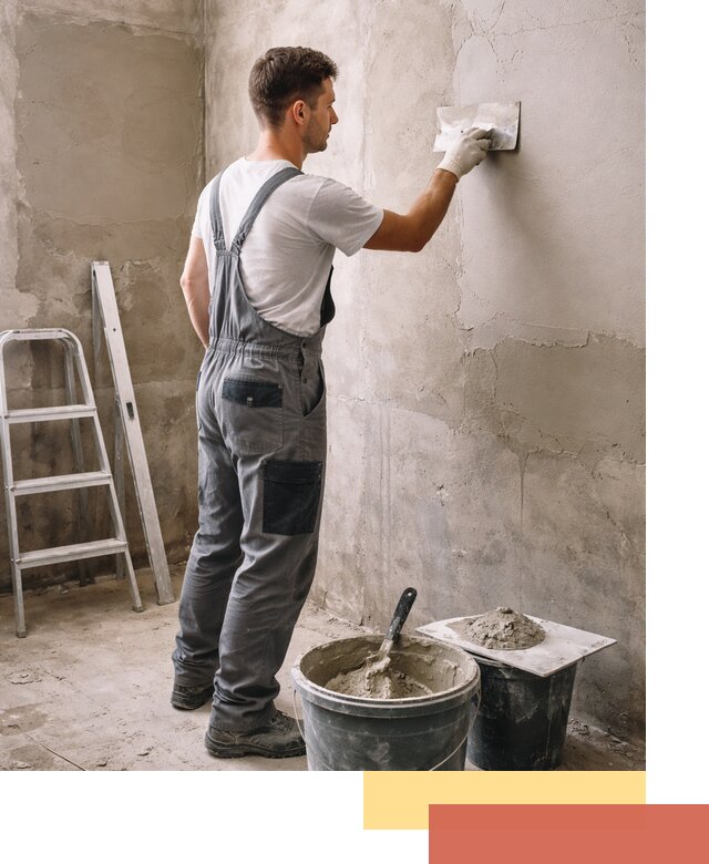 Штукатурка стен в ванной под ключ в Мытищах