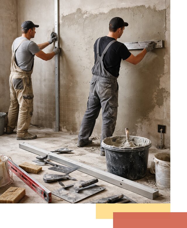 Профессиональная штукатурка стен под плитку в Мытищах