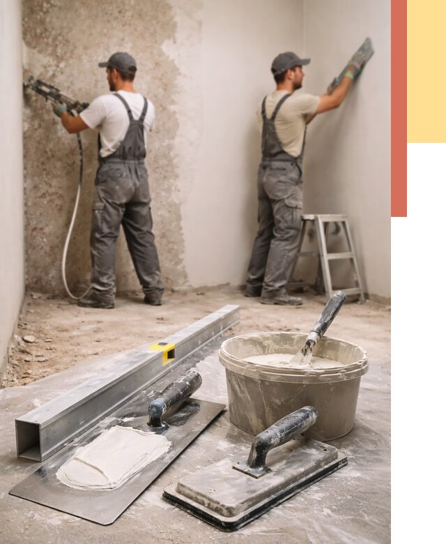 Штукатурка стен под обои в Мытищах от 4570 руб./м2 — выравнивание под обои | ОТДЕЛОЧНИК-Мтщ