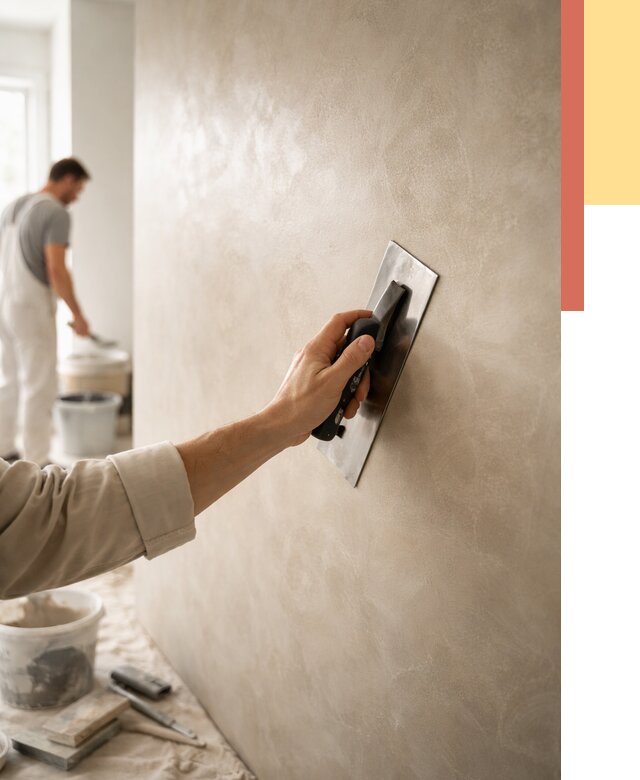 Венецианская штукатурка в Мытищах от 3554 руб/м² — нанесение стен под ключ | ОТДЕЛОЧНИК-Мтщ