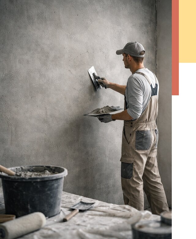 Декоративная штукатурка под бетон в Мытищах от 2539 руб./м² — нанесение под ключ | ОТДЕЛОЧНИК-Мтщ