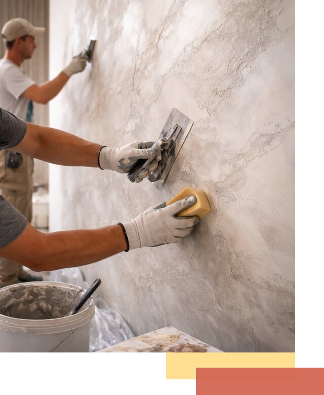 Декоративная штукатурка под мрамор в Мытищах для стен и потолков