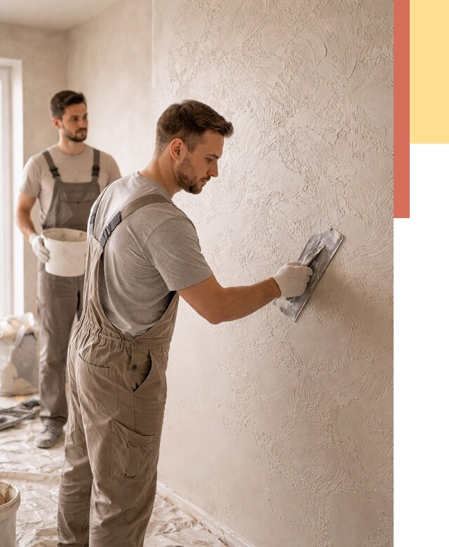 Фактурная штукатурка стен в Мытищах от 4265 руб./м² — заказать под ключ | ОТДЕЛОЧНИК-Мтщ