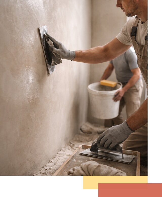 Нанесение марокканской штукатурки таделакт в Мытищах