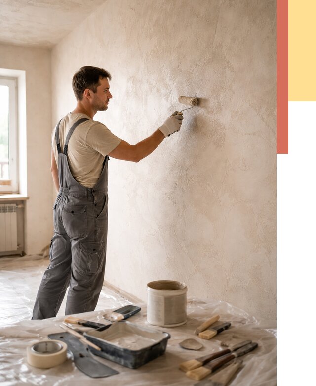 Нанесение лессирующей краски по декоративке в Мытищах от 1777 руб. | ОТДЕЛОЧНИК-Мтщ