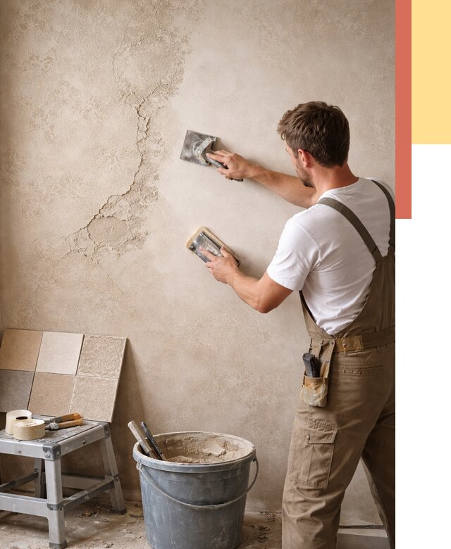 Ремонт декоративной штукатурки в Мытищах от 4570 руб. под ключ | ОТДЕЛОЧНИК-Мтщ