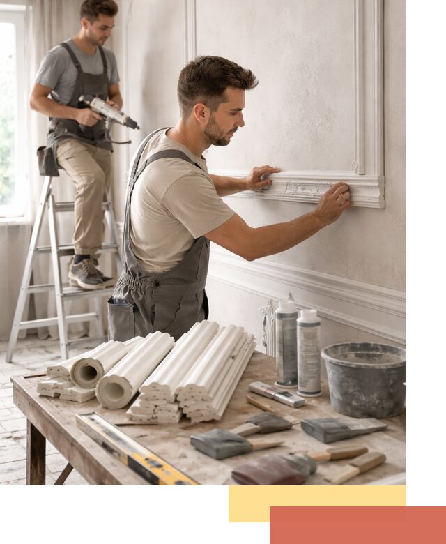 Монтаж лепнины на стены в Мытищах профессионально и качественно