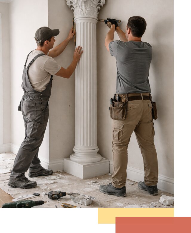 Установка декоративных колонн в Мытищах под ключ