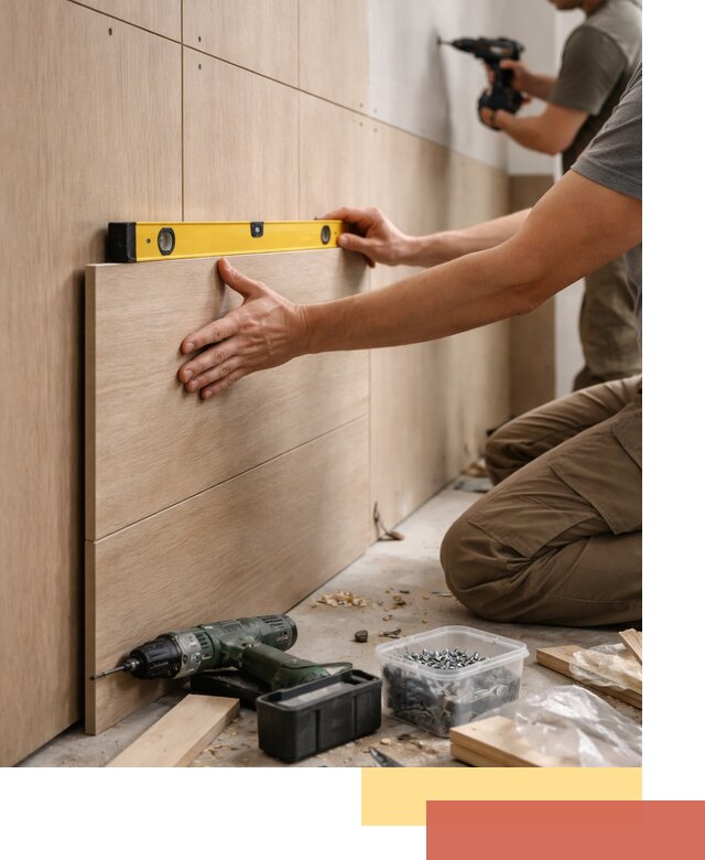 Профессиональный монтаж МДФ панелей на стены в Мытищах