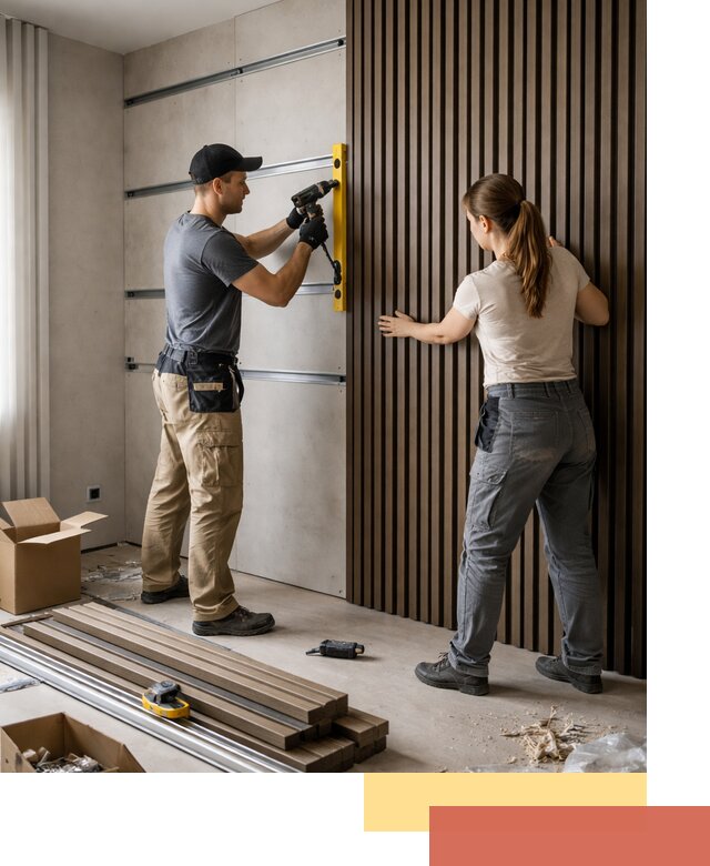 Монтаж реечных панелей на стены в Мытищах