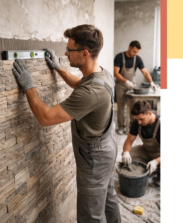 Монтаж искусственного камня в Мытищах от 4570 руб. под ключ | ОТДЕЛОЧНИК-Мтщ