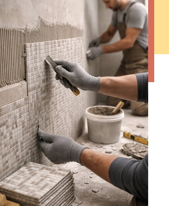 Облицовка стен мозаикой в Мытищах от 3250 руб/м2 — укладка мозаики на стены | ОТДЕЛОЧНИК-Мтщ