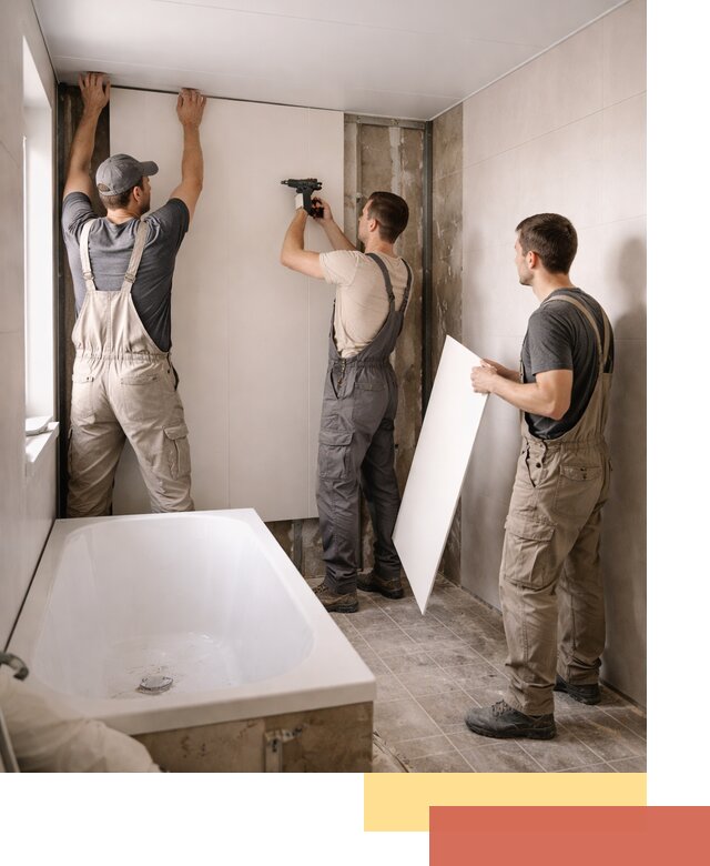 Отделка ванной панели ПВХ профессионально в Мытищах