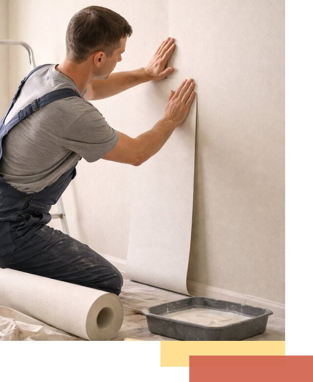 Поклейка флизелиновых обоев в Мытищах качественно и быстро