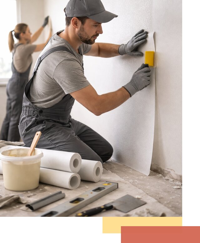 Поклейка стеклообоев профессионально в Мытищах