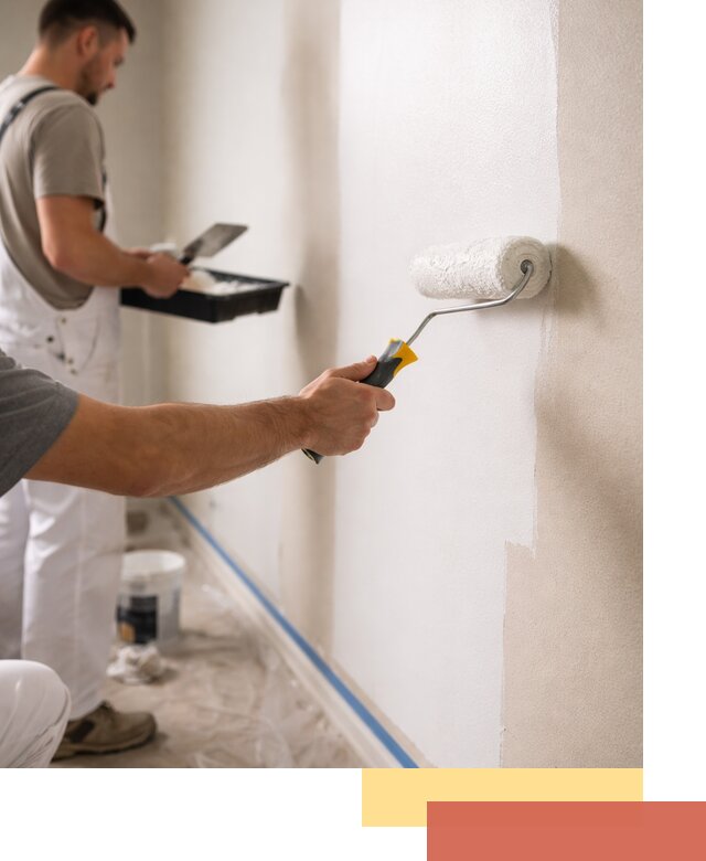 Покраска стен акриловой краской профессионально в Мытищах