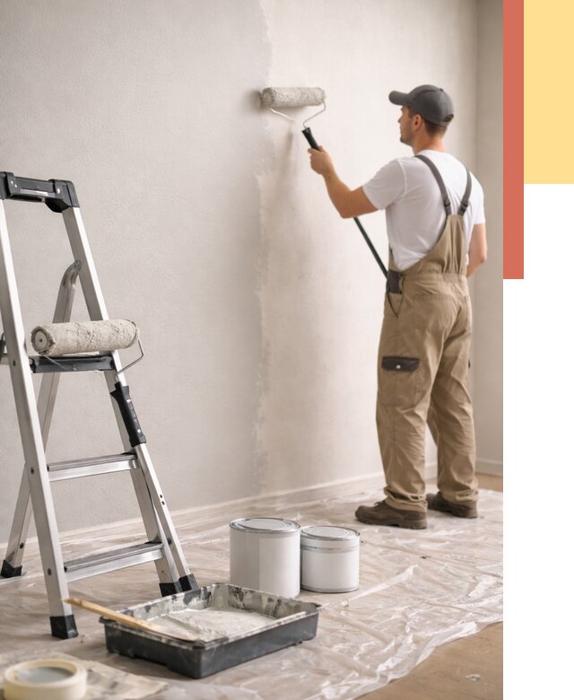 Покраска стен латексной краской в Мытищах от 4570 руб. за м2 | ОТДЕЛОЧНИК-Мтщ