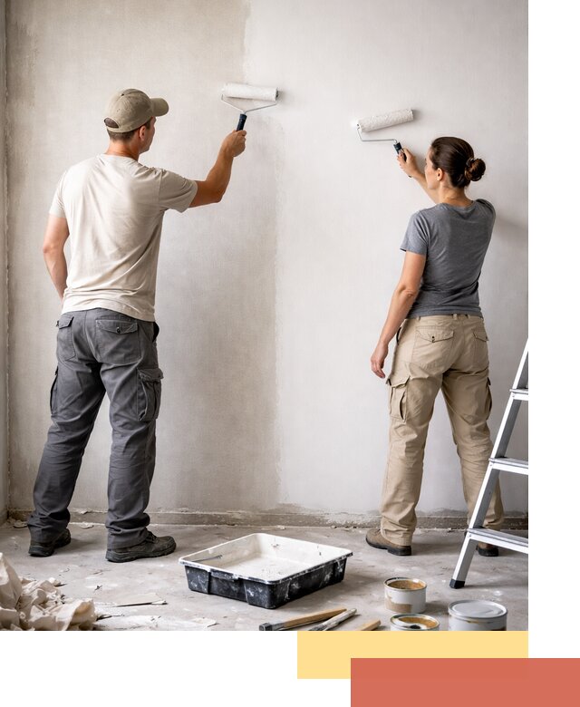 Окраска стен по стеклохолсту в Мытищах качественно и долговечно