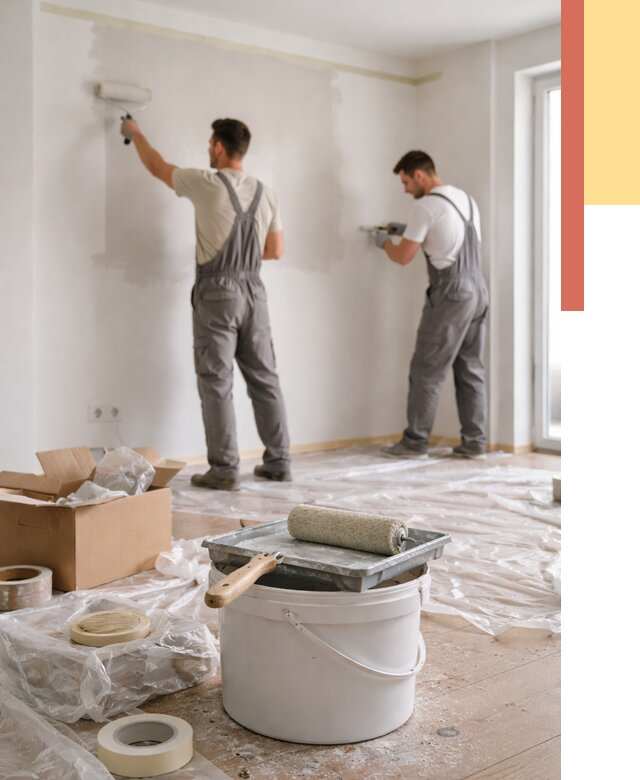 Покраска стен в квартире в Мытищах от 2539 руб/м2 — быстро и недорого | ОТДЕЛОЧНИК-Мтщ