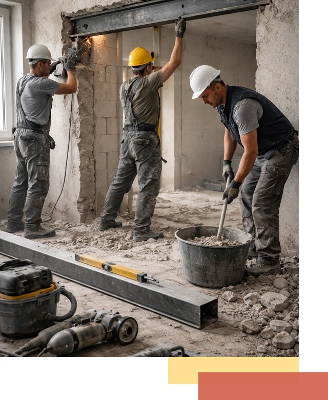 Создание проемов в стенах и несущих конструкциях в Мытищах