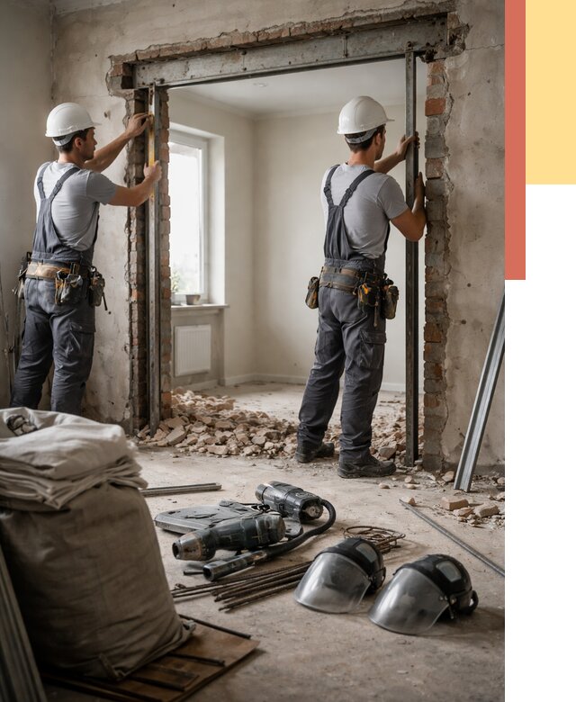 Расширение дверного проема в Мытищах от 12694 руб. под ключ | ОТДЕЛОЧНИК-Мтщ