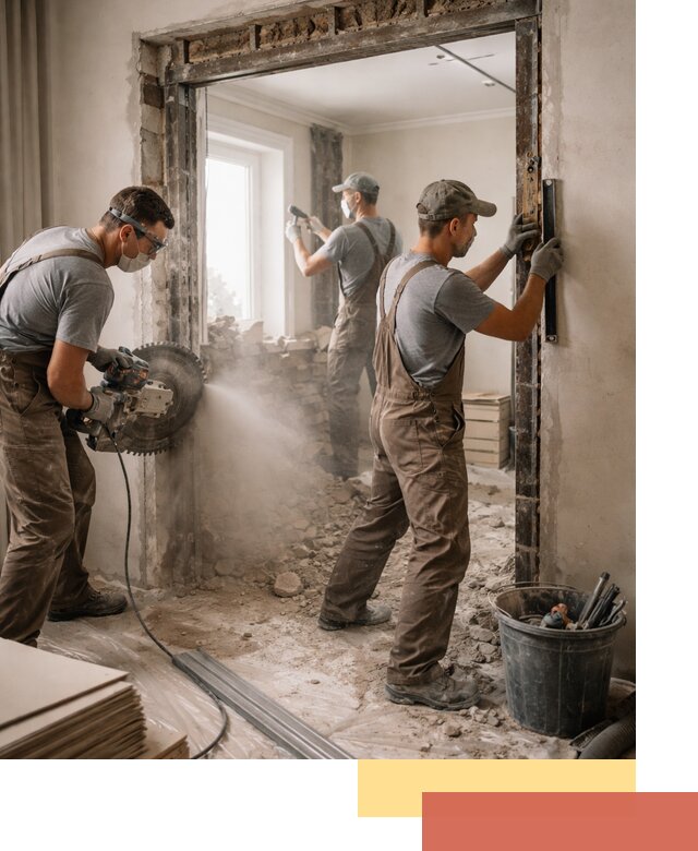 Расширение дверного проема под установку новой двери в Мытищах