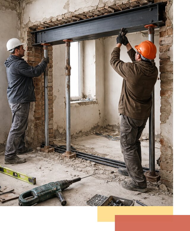 Усиление проема в стене в Мытищах для расширения и безопасности