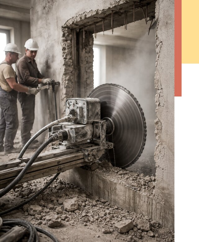 Алмазная резка проемов в Мытищах от 4570 руб. быстро и недорого | ОТДЕЛОЧНИК-Мтщ