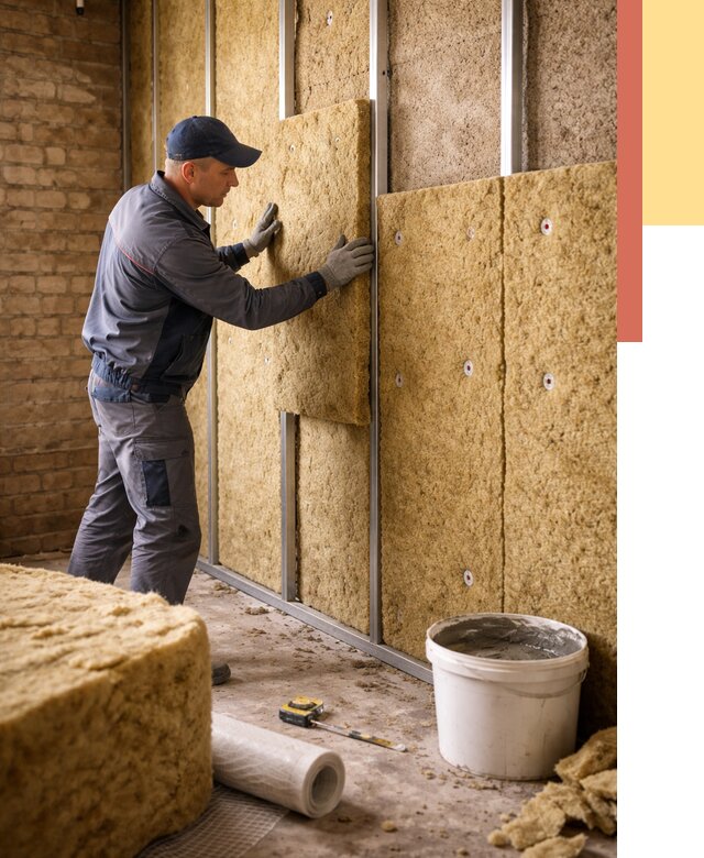 Утепление стен минватой в Мытищах от 1371 руб./м2 — недорого и быстро | ОТДЕЛОЧНИК-Мтщ