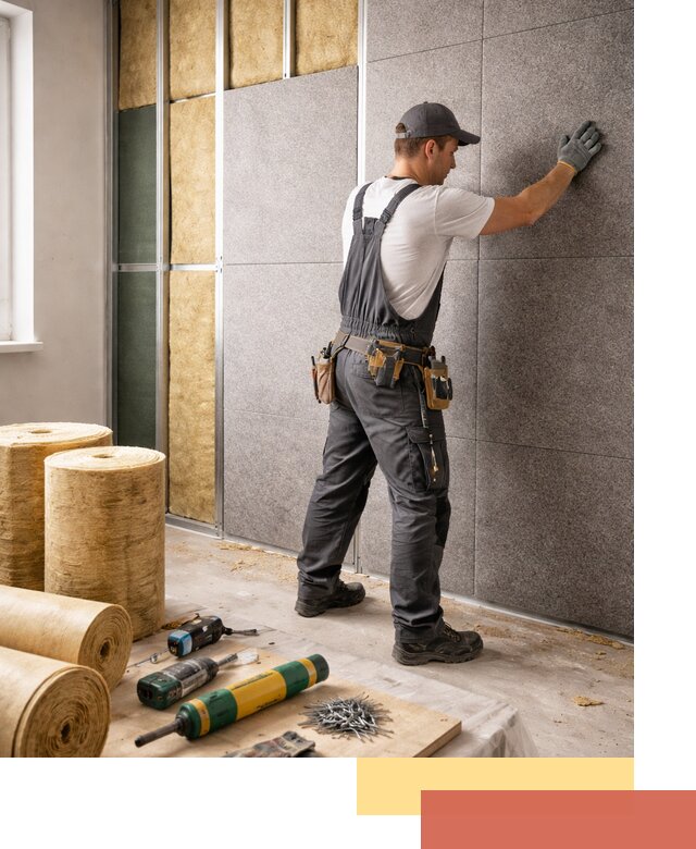 Профессиональная шумоизоляция стен в Мытищах для квартиры и офиса