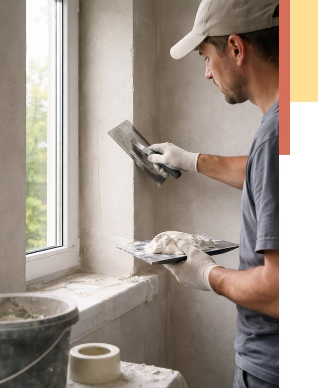 Штукатурка откосов в Мытищах от 4570 руб/м² — услуги и выравнивание под ключ | ОТДЕЛОЧНИК-Мтщ