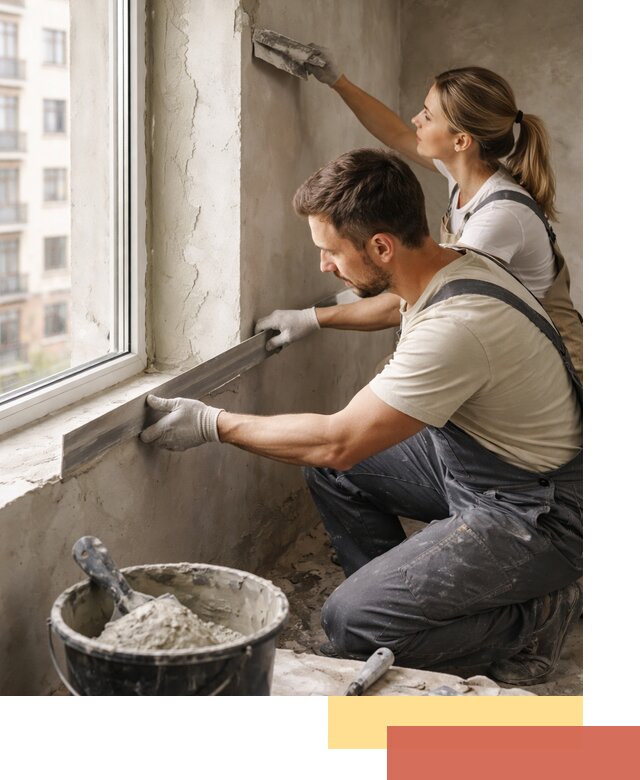 Штукатурка откосов дверей и окон профессионально в Мытищах