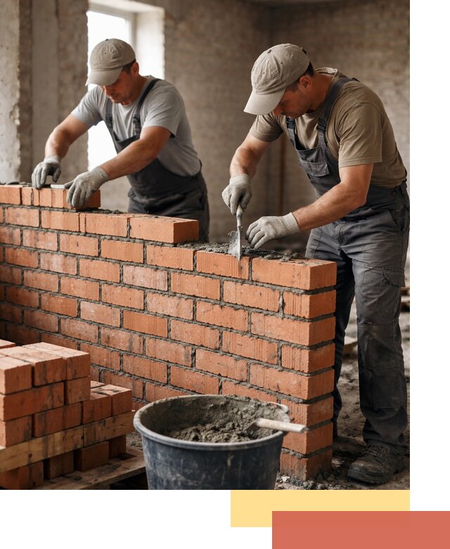 Кладка кирпичных перегородок под ключ в Мытищах