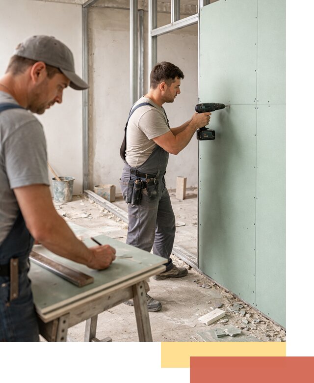 Перегородки из влагостойкого гипсокартона под ключ в Мытищах