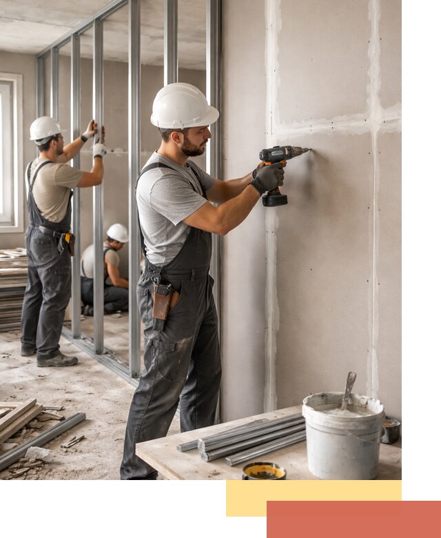 Перегородки из огнестойкого гипсокартона в Мытищах под ключ