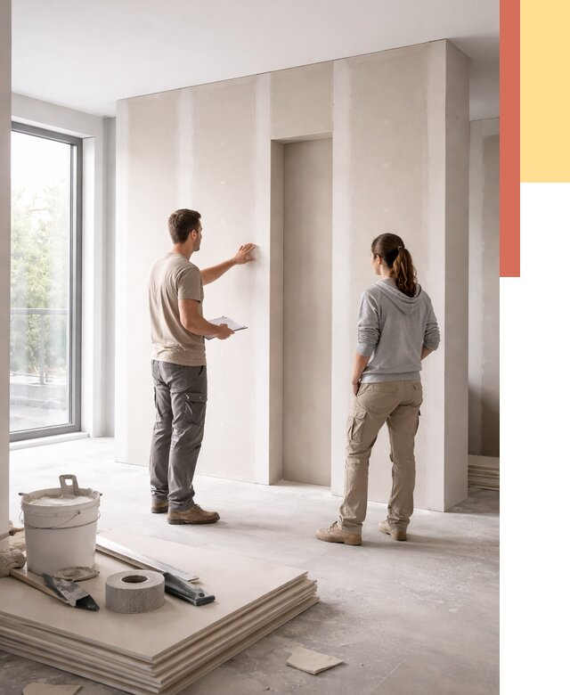 Зонирующая перегородка из гипсокартона в Мытищах от 2843 руб. под ключ | ОТДЕЛОЧНИК-Мтщ