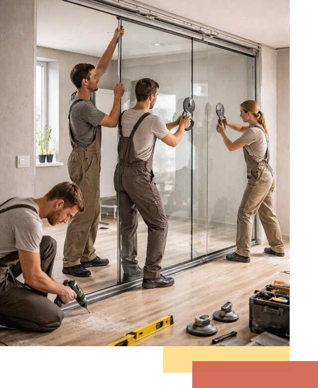 Изготовление стеклянных перегородок на заказ в Мытищах