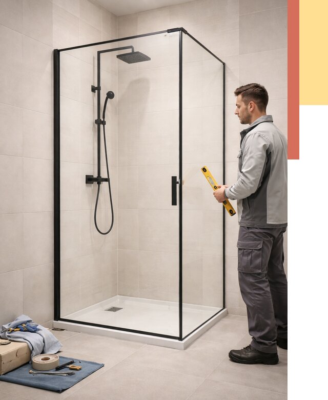 Стеклянные перегородки для душа в Мытищах от 12694 руб. | Монтаж под ключ — ОТДЕЛОЧНИК-Мтщ